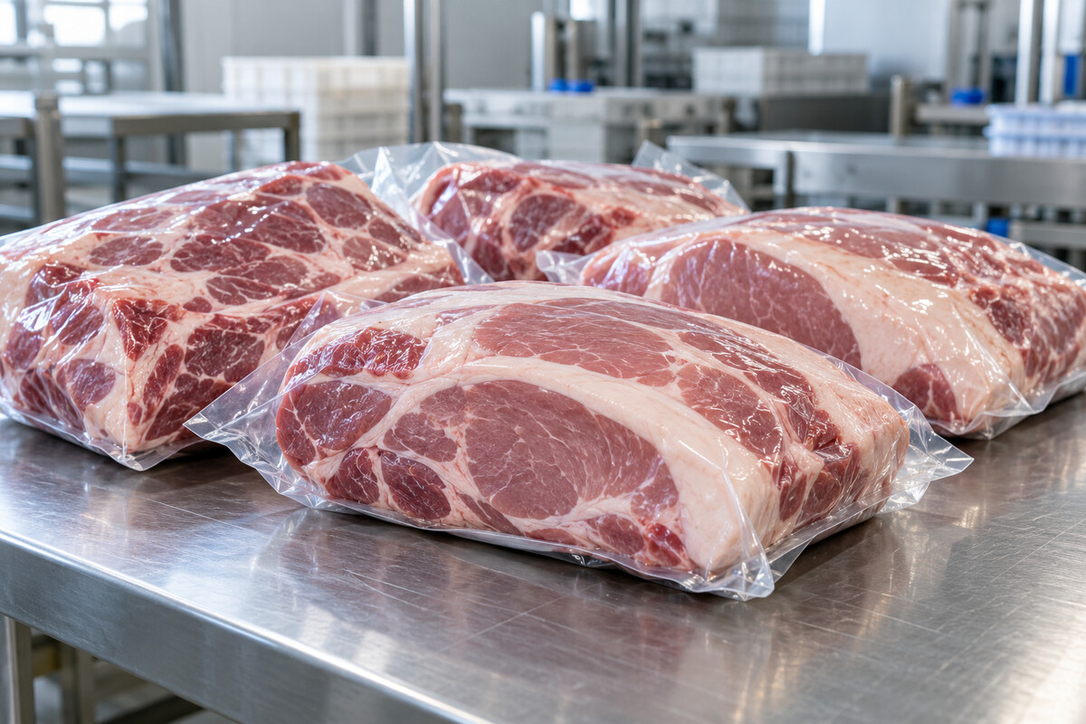 Packaged pork for export