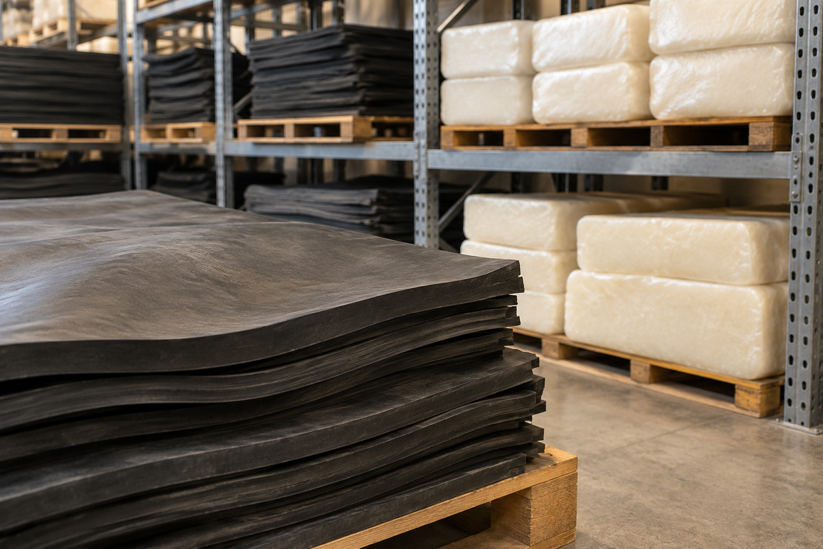 Synthetic rubber stock