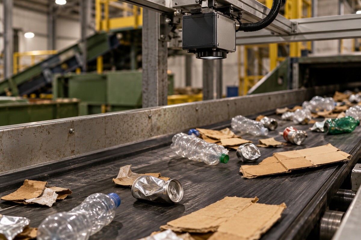Camera above recyclable materials Camera above recyclable materials
