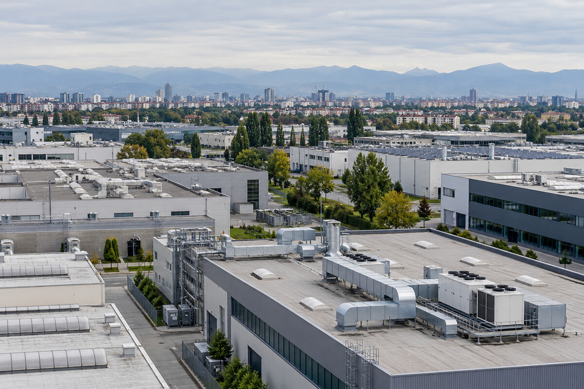 Industrial landscape near Milan