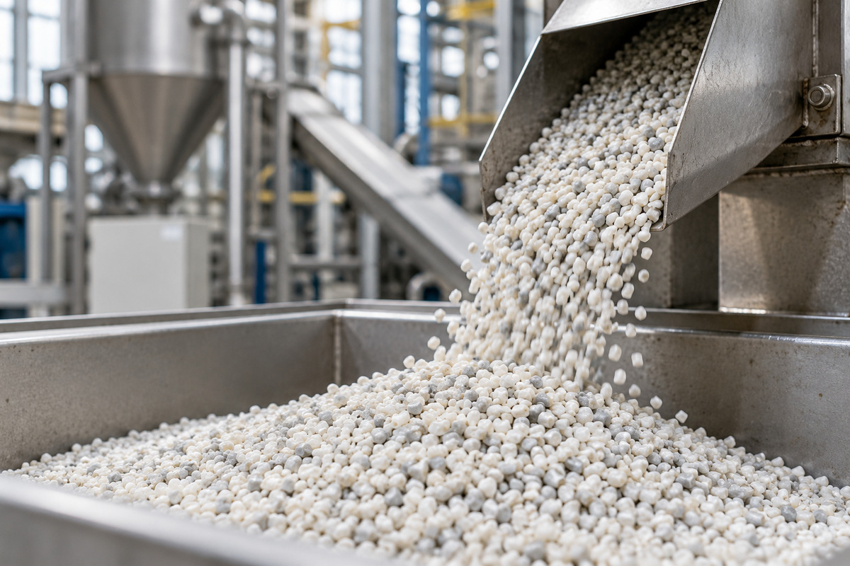 Recycled polymer granules