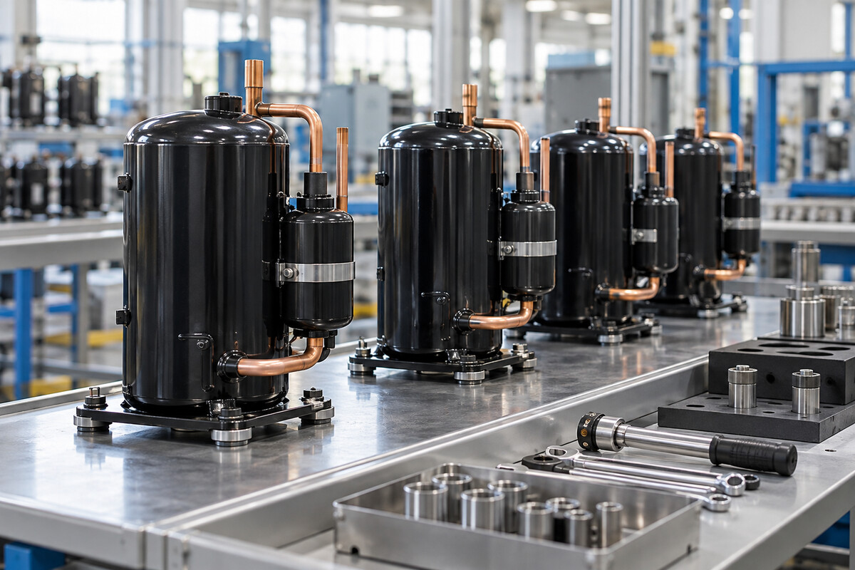 Heat pump compressor workstation