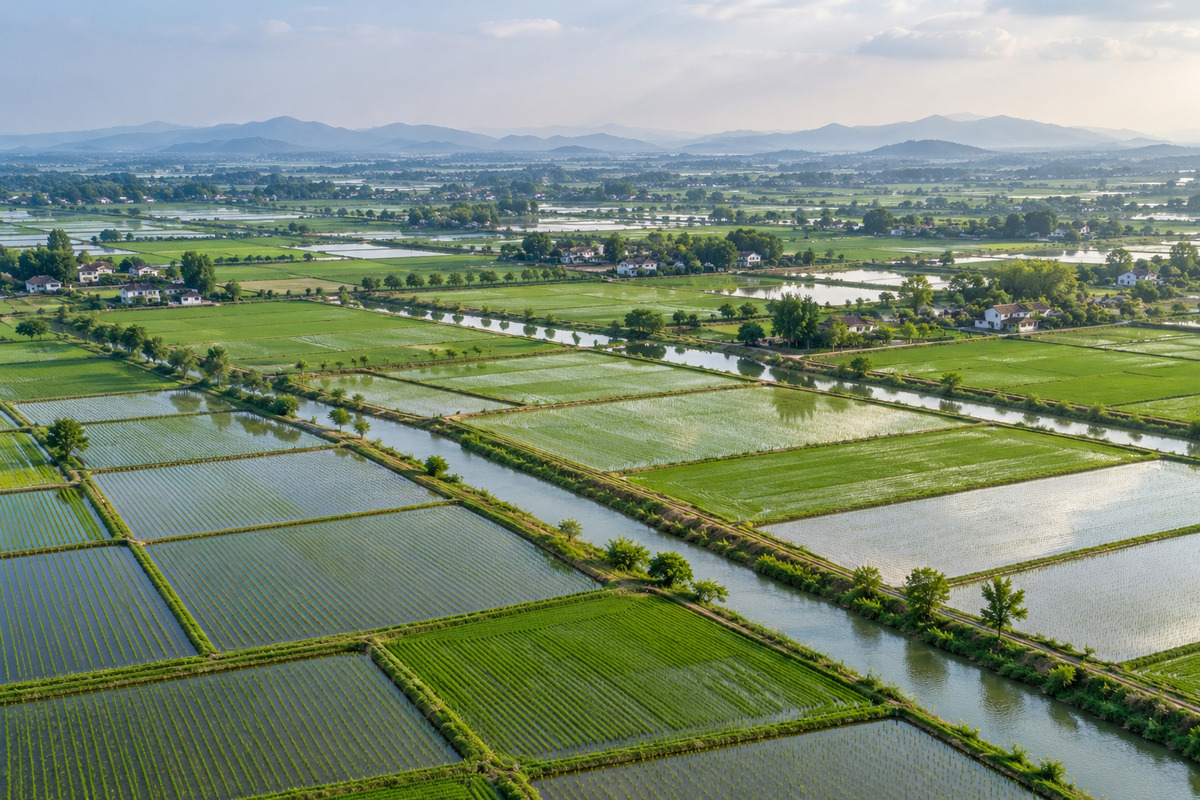 Rice fields in China