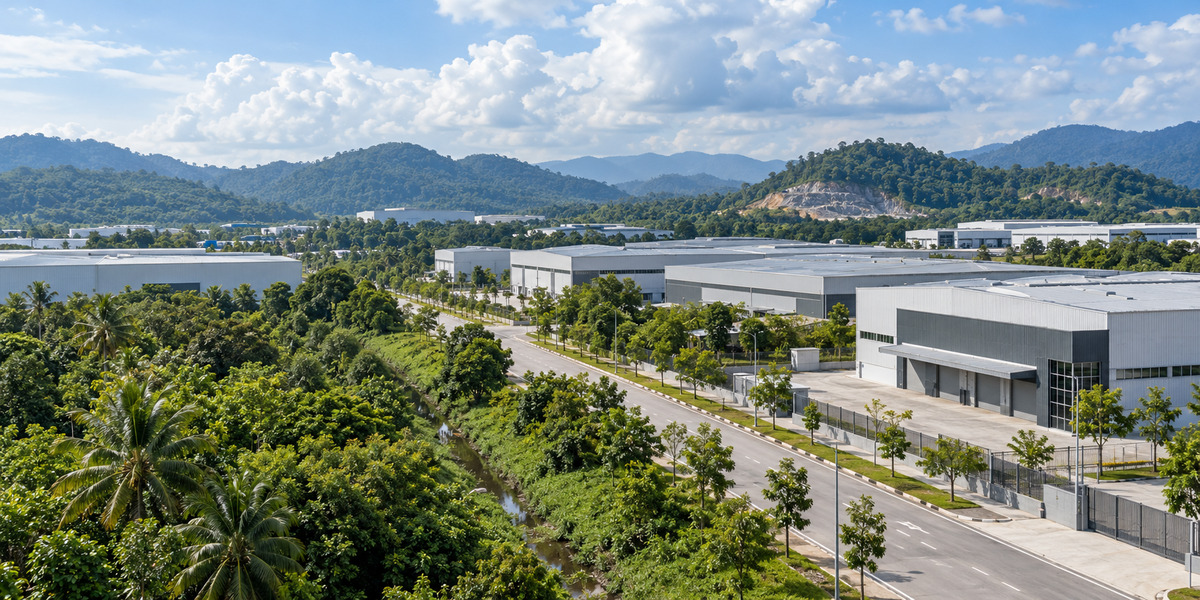 Industrial landscape in Selangor