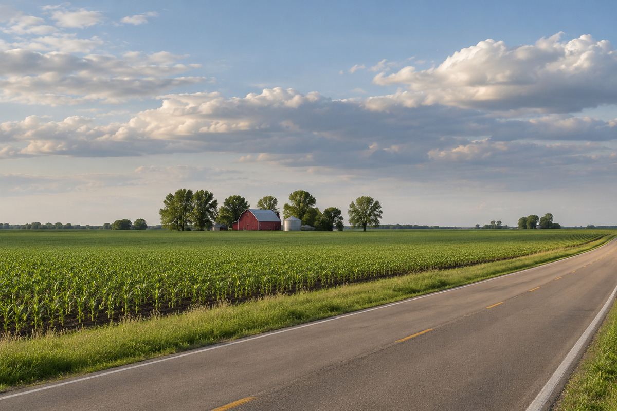 Typical central Illinois farmland