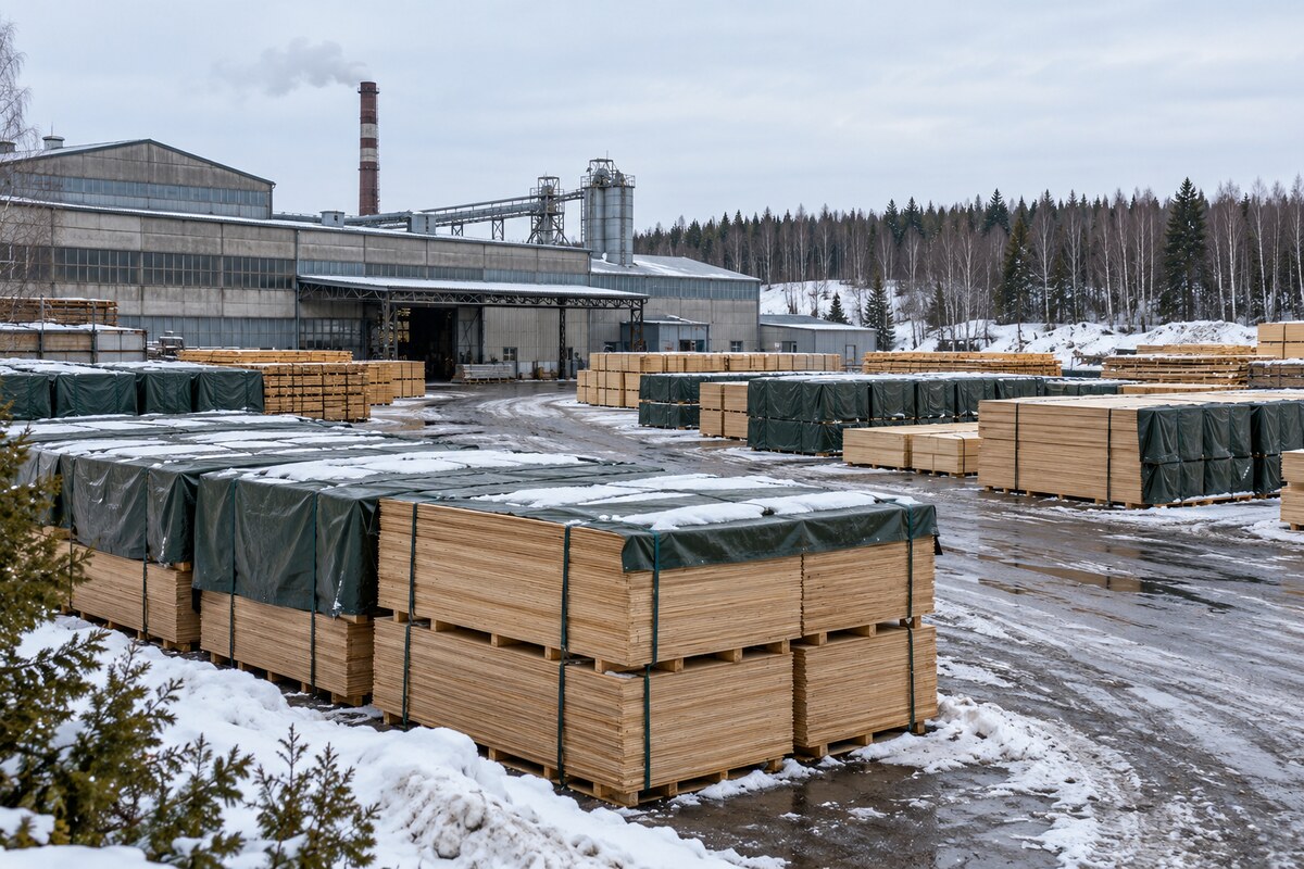 Kirov plywood production setting