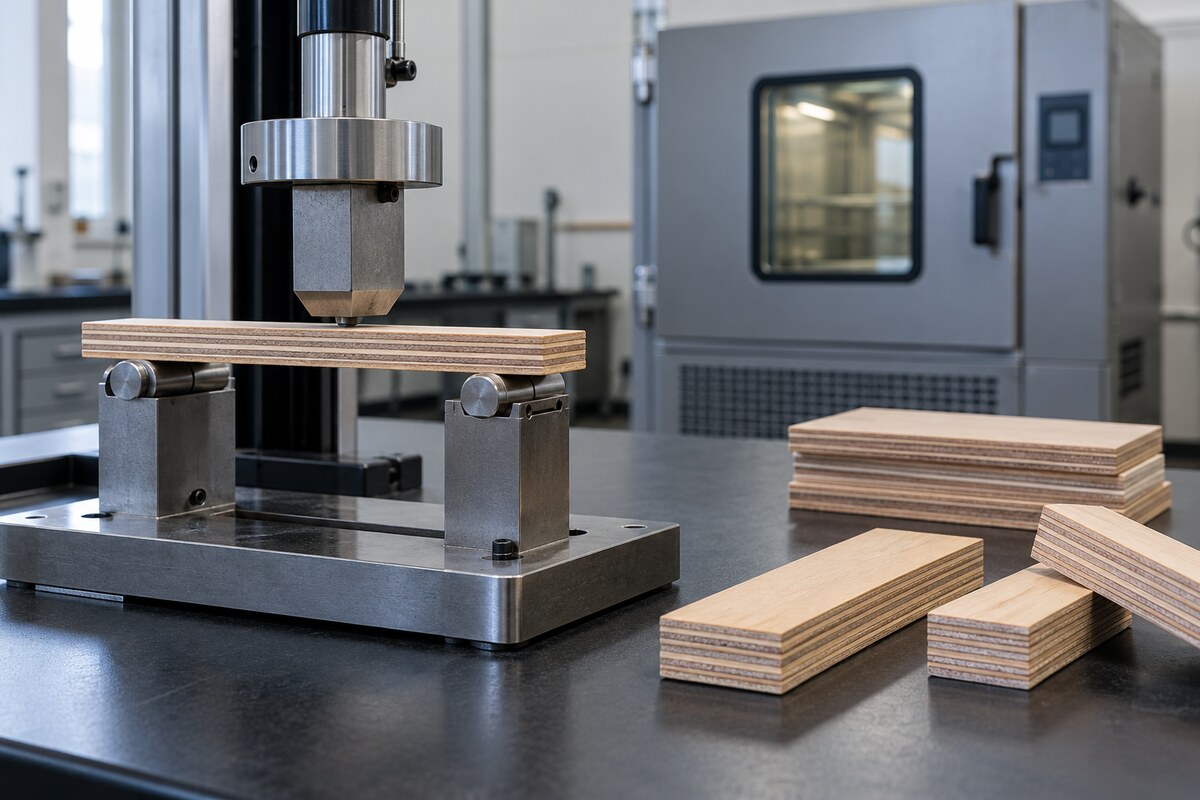 Plywood material testing