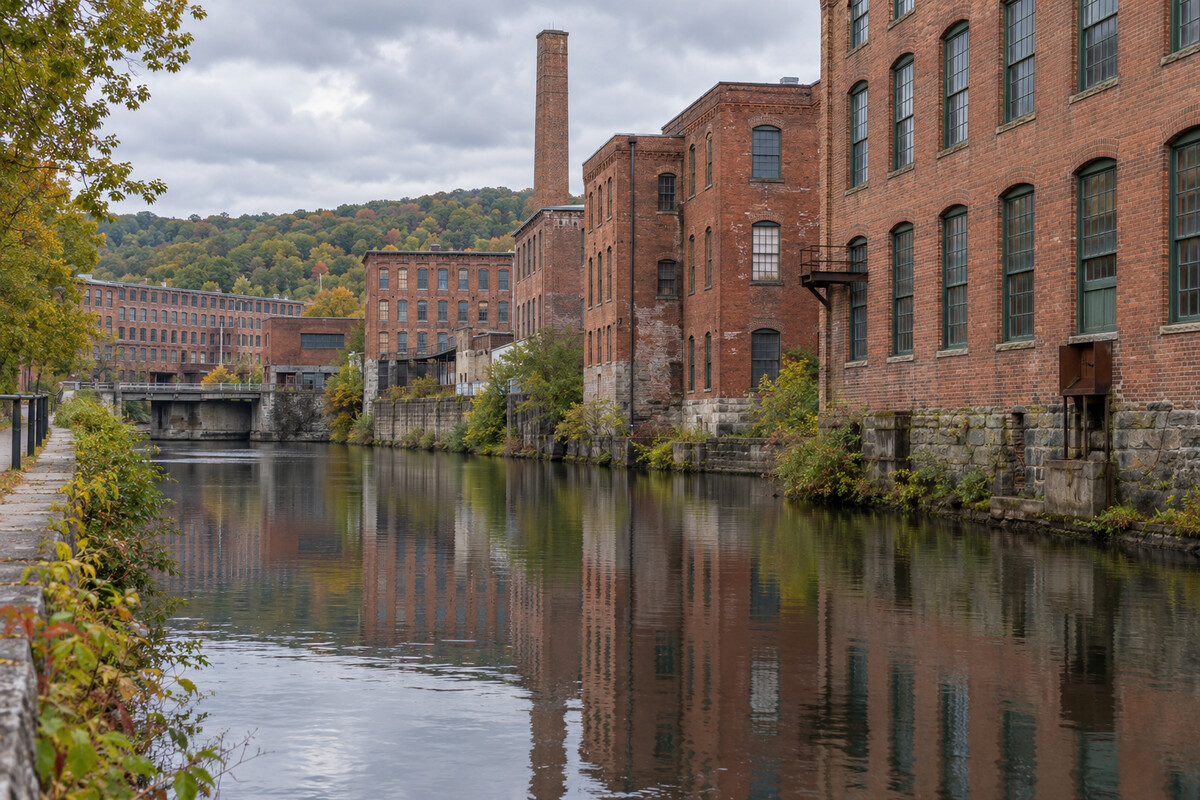 Industrial canals and manufacturing sites