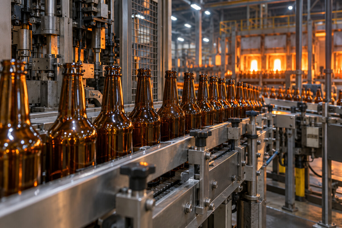 Glass bottle production